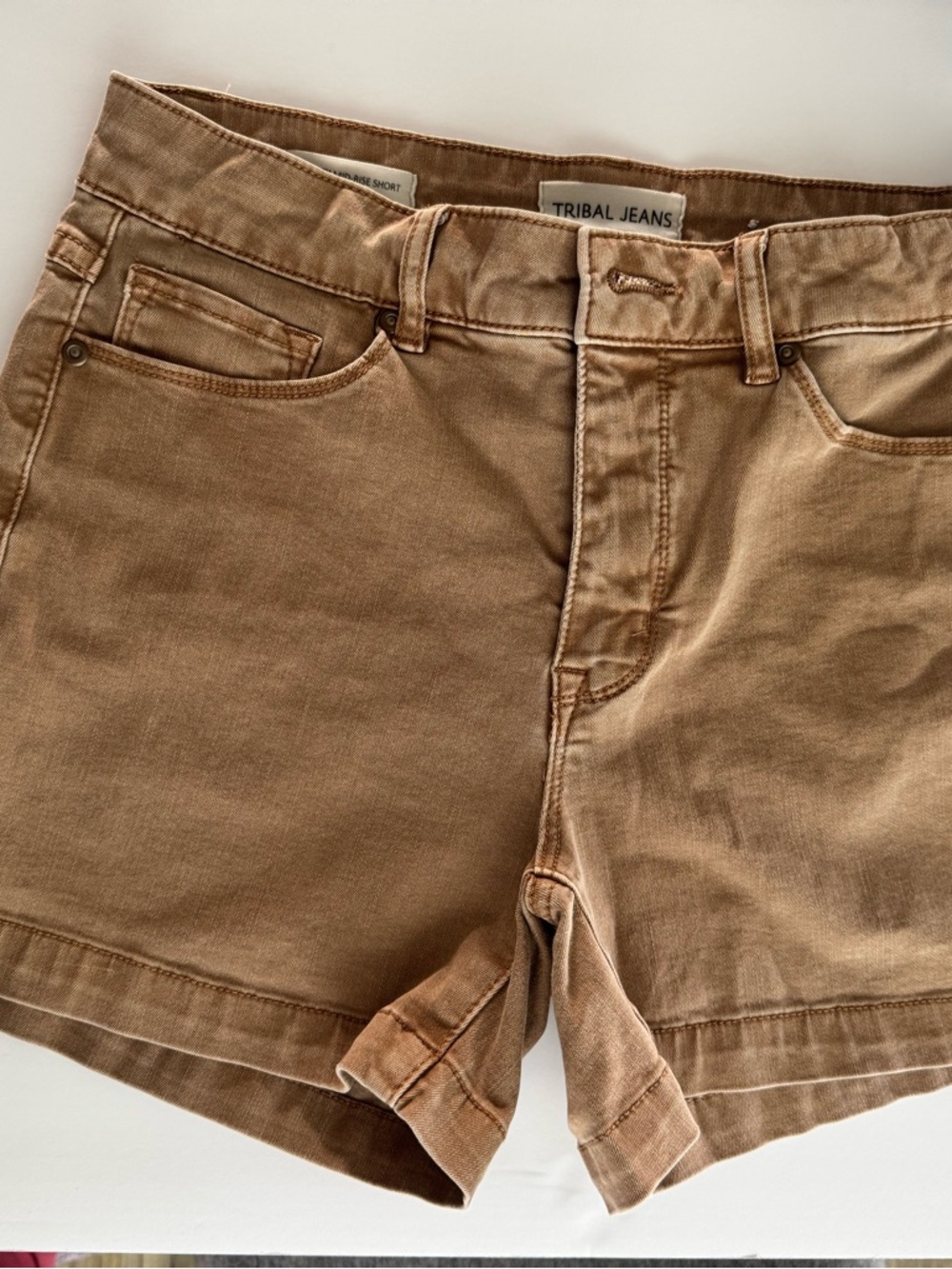 Tribal Brown Women's Denim Shorts